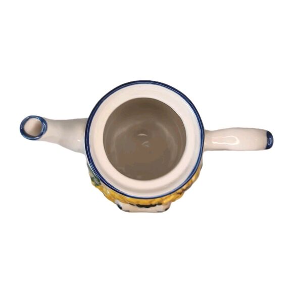 Cow With Sunflowers Ceramic Small Teapot Or Large Creamer Kitschy 6" x 7" - Picture 7 of 11